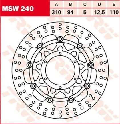 Trw 17101300 Round brake disc
