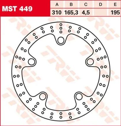 Trw 17102679 Round brake disc Ref : TRW00474A / 17102679 
