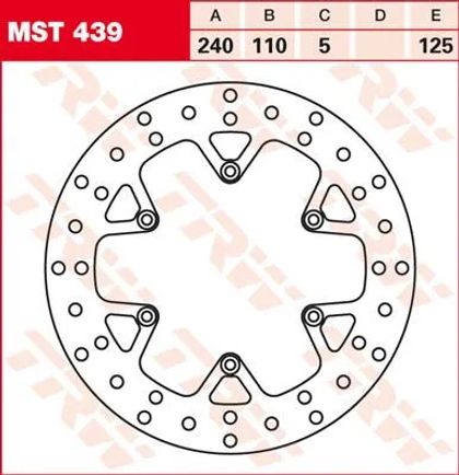 Trw 17110983 Round brake disc Ref : TRW00481A / 17110983 