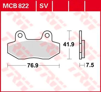 Trw Organic base Brake pads Ref : TRW00485A / 17200151 