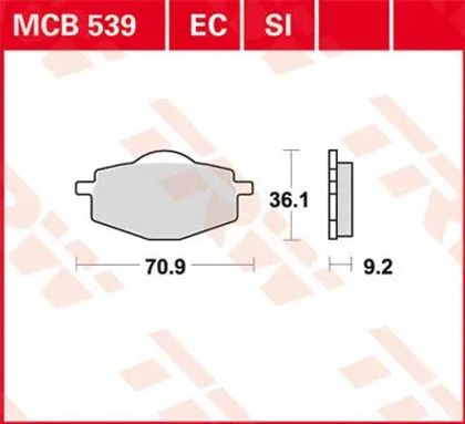 Trw Organic base Brake pads