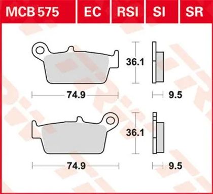 Plaquettes de freins Trw Métal Fritté