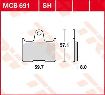 Plaquettes de freins Trw Métal Fritté