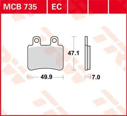 Plaquettes de freins Trw Base organique