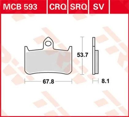 Plaquettes de freins Trw Métal Fritté