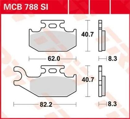 Plaquettes de freins Trw Métal Fritté