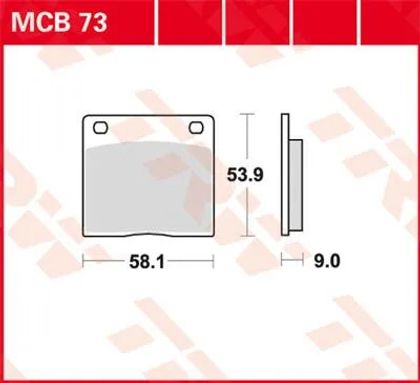 Plaquettes de freins Trw Organic Base