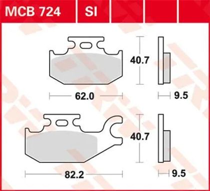 Plaquettes de freins Trw Métal fritté
