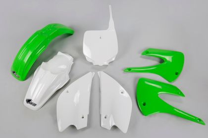 Ufo Restyled OEM Color (2013) Green/White Plastics kit