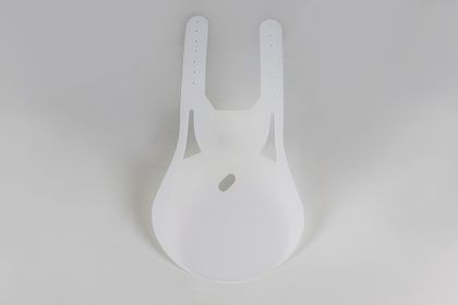 Ufo Frontplatte Universal Oval 1976 - 1983 weiß transparent Frontnummernschild Universell