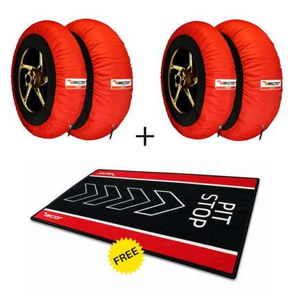 Vector Kit 2 sæt Smart 120/190 røde paddock tæpper Pit Stop givet Universel Varmepude