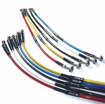 Kit durite de frein Venhill avant orange/raccord inox