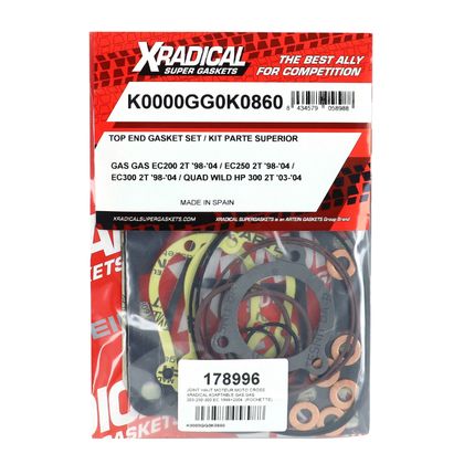 Pochette de joints Xradical HAUT MOTO CROSS GAS 200 - 250 300 EC 1998 2004