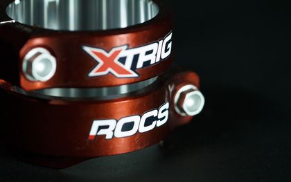 Piastra forcella Xtrig Reggisella completa Triple Clamp ROCS Tech SX50 17-19 offset 22 arancione