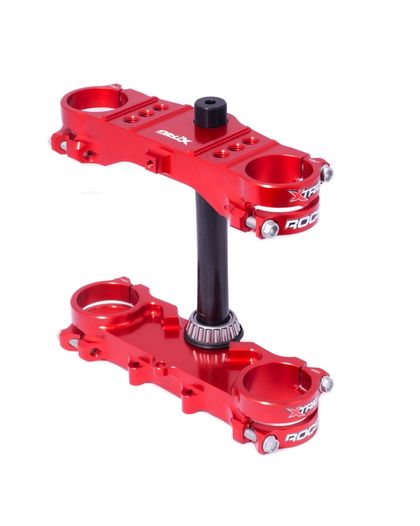 Piastra forcella Xtrig ROCS Tech Triple Clamp Offset 28mm Red Ref : XT00024A / 1067641 