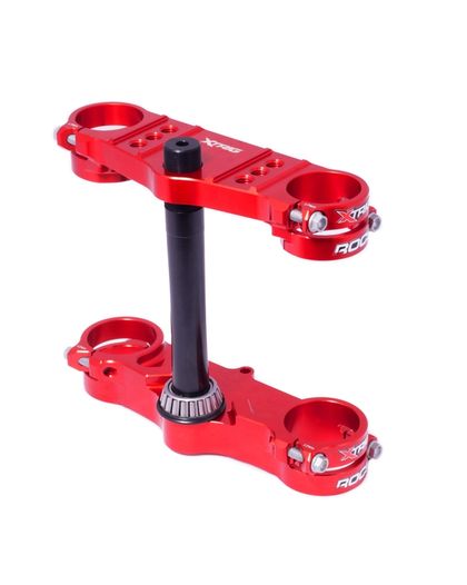Piastra forcella Xtrig ROCS Tech Triple Clamp Offset 28mm Red