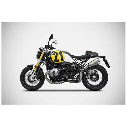 Silencieux Zard INOX HIGH LIMITED - embout inox Ref : ZAD00014A / ZBW009S10SSO-STD BMW 1200 R NINE-T ABS (0J01) - 2021 - 2023