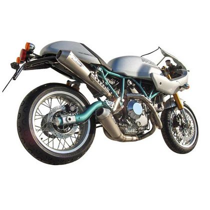 Ligne Complète Zard 2 en 2 titane - embout inox soudures apparentes Ref : ZAD00028A / ZDU018T00TSR-W DUCATI 1000 SPORT 1000 PAUL SMART LE - 2007 - 2008