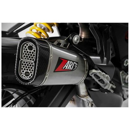 Silencieux Zard inox racing enveloppe embout titane - embout carbone