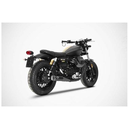 Silencieux Zard Double slim inox - embout bronze noir