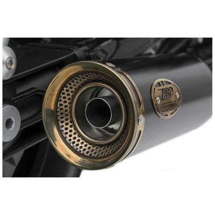 Silencieux Zard Double slim inox - embout bronze noir