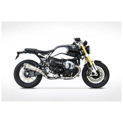 Silencieux Zard GP - embout inox noir Ref : ZAD00146A / ZBW013S10SSR-B BMW 1200 R NINE-T ABS (0J01) - 2021 - 2023
