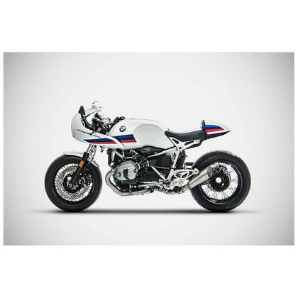 Ligne Complète Zard gp inox 2 en 1 - embout inox noir Ref : ZAD00207A / ZBW536S00SSR-B BMW 1200 R NINE-T RACER ABS (0J21) - 2017 - 2020