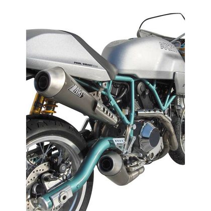 Ligne Complète Zard 2 en 2 inox - embout inox noir Ref : ZAD00243A / ZDU018S00SSR-B DUCATI 1000 SPORT 1000 PAUL SMART LE - 2007 - 2008