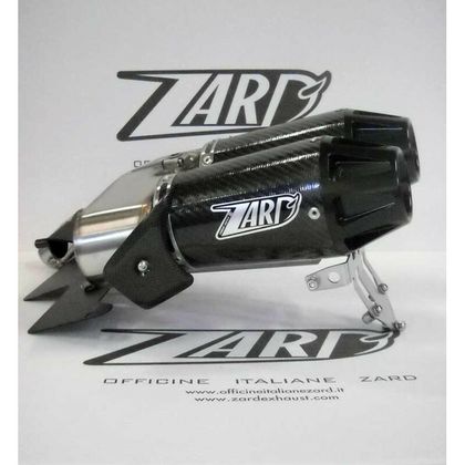 Silencieux Zard 2 sorties 102 db inox - carbone - embout aluminium