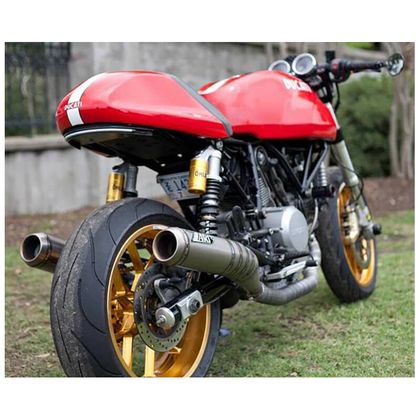 Silencieux Zard Double snake coniques inox - embout inox titane noir