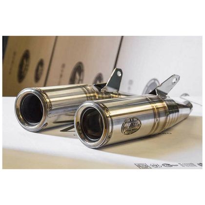 Silencieux Zard Double snake coniques inox - embout inox titane Ref : ZAD00265A / ZDU120S10TSR-STD 