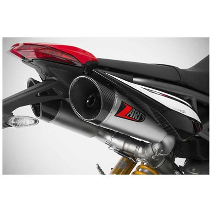 Silencieux Zard gt inox - embout carbone noir Ref : ZAD00288A / ZDU127S10SCR-B 