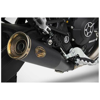Silencieux Zard bas inox Zuma - embout bronze Ref : ZAD00369A / ZDU794S10SBO-STD DUCATI 800 SCRAMBLER 800 DESERT SLED - 2017 - 2019