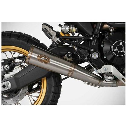 Silencieux Zard modele - embout noir inox Ref : ZAD00399A / ZDU798S10SNO-B DUCATI 800 SCRAMBLER 800 DESERT SLED - 2021 - 2022