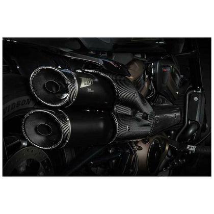 Ligne Complète Zard 2 en 1 2 gt inox - embout carbone noir Ref : ZAD00412A / ZHD006S10SCR-B HARLEY DAVIDSON 1250 SPORTSTER 1250 S - 2021 - 2025