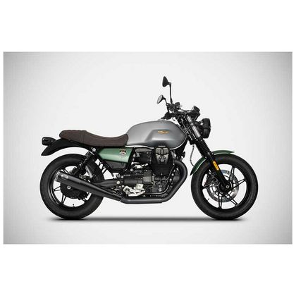 Silencieux Zard DOUBLE INOX NOIR - embout inox poli Ref : ZAD00556A / ZMG003S10SSO-P 