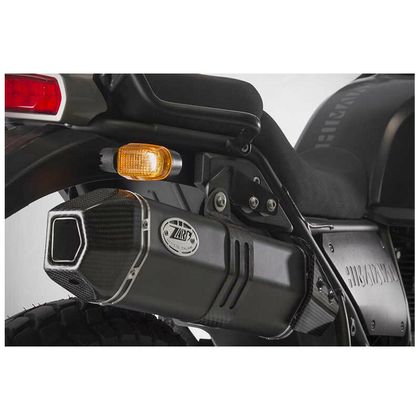 Silencieux Zard HAUT INOX EMBOUT CARBONE HIMALAYAN SCRAM 41 - embout carbone aluminium noir