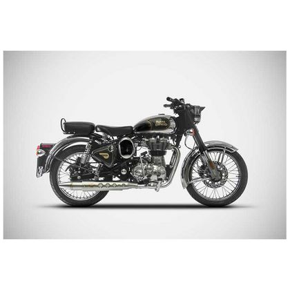 Silencieux Zard BAS - embout inox Ref : ZAD00668A / ZRE539S10SSO-STD ROYAL ENFIELD 500 CLASSIC 500 - 2018 - 2019