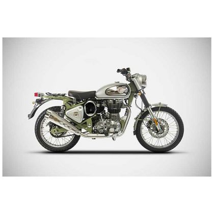 Silencieux Zard INOX - embout inox Ref : ZAD00670A / ZRE540S10SSR-STD ROYAL ENFIELD 500 BULLET TRIALS 500 - 2019 - 2020