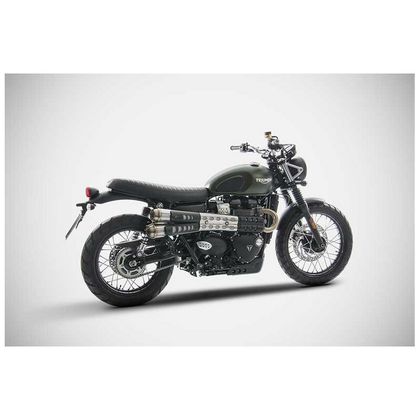 Silencieux Zard DOUBLE INOX - embout inox pare chaleur noir Ref : ZAD00695A / ZTP019S10SSR-BH 