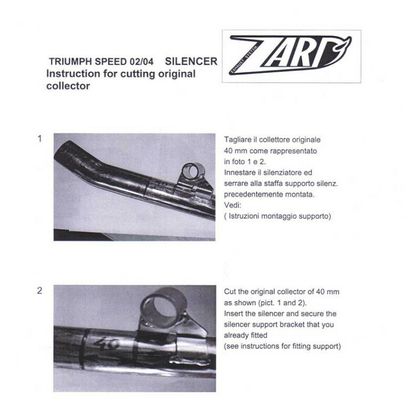 Silencieux Zard inox - embout inox noir