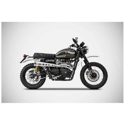 Ligne Complète Zard inox special edition - embout inox pare chaleur noir Ref : ZAD00750A / ZTP052S00SSR-BH 