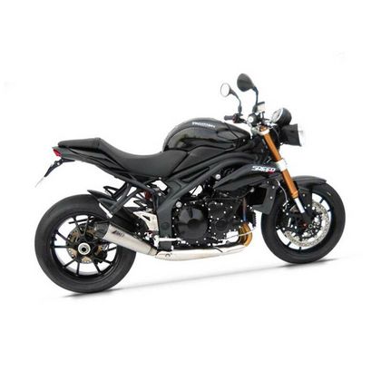 Zard stainless steel conical cat - carbon tip Silencer Ref : ZAD00864A / ZTP506S10SCR-STD TRIUMPH 1050 SPEED TRIPLE 1050 ABS - 2011 - 2013