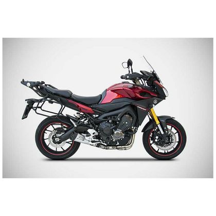 Ligne Complète Zard inox - embout carbone noir Ref : ZAD00911A / ZYH097S00SCO-B YAMAHA 850 TRACER 900 ABS (RN29) - 2015 - 2016