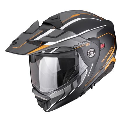 Casque modulable Scorpion Exo ADX-2 - WALT MAT - Noir / Orange Ref : SC1400 