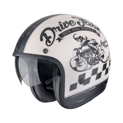 Casque jet Scorpion Exo BELFAST EVO - DRIVE FAST - Beige