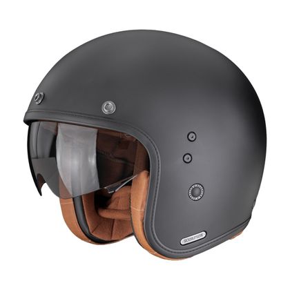 Casque jet Scorpion Exo BELFAST II - LUXE MAT - Noir Ref : SC1386 
