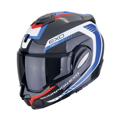 Casque modulable Scorpion Exo EXO-TECH EVO CARBON - COSY - Noir / Bleu