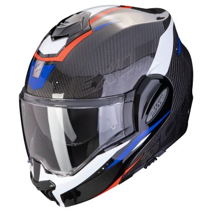 Casque modulable Scorpion Exo EXO-TECH EVO CARBON - ROVER - Noir / Rouge
