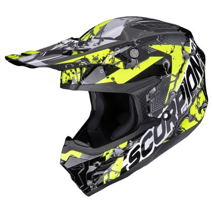 Casque cross Scorpion Exo SMX-10 - GASOLINE 2027 - Noir / Jaune